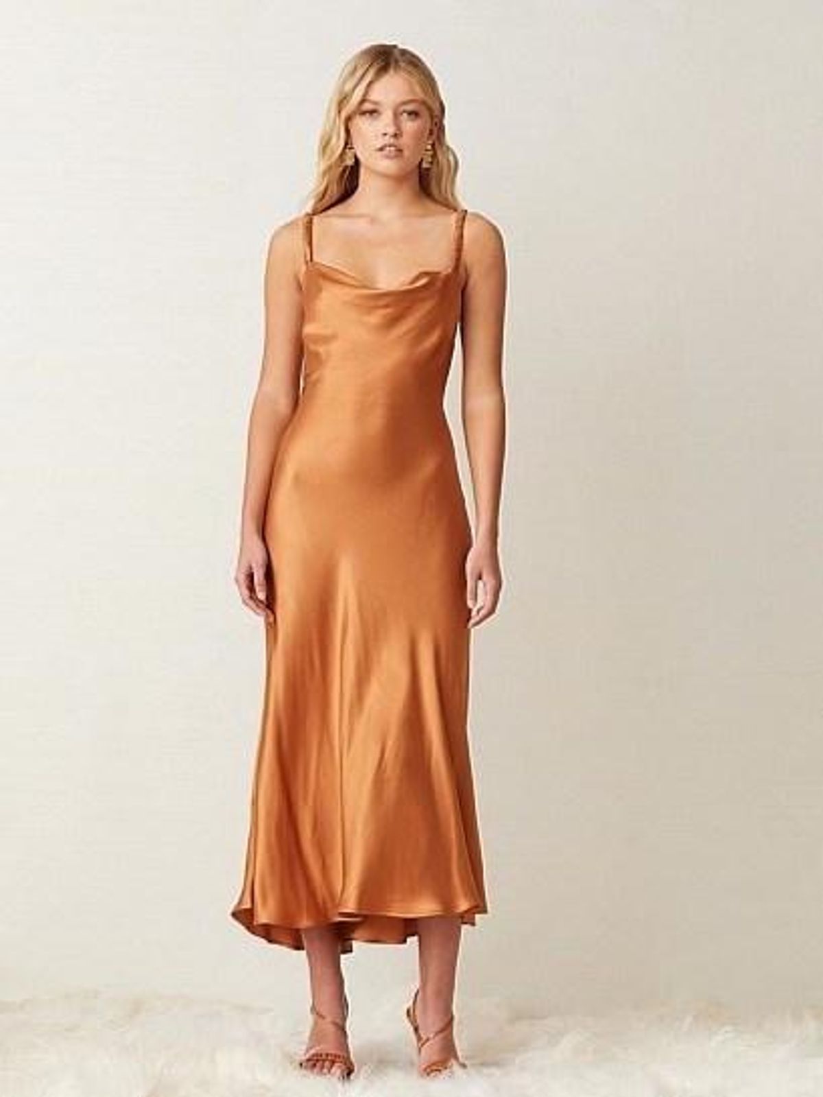 Bec & Bridge Lani Midi Dress Caramel Size 6 - Image 1