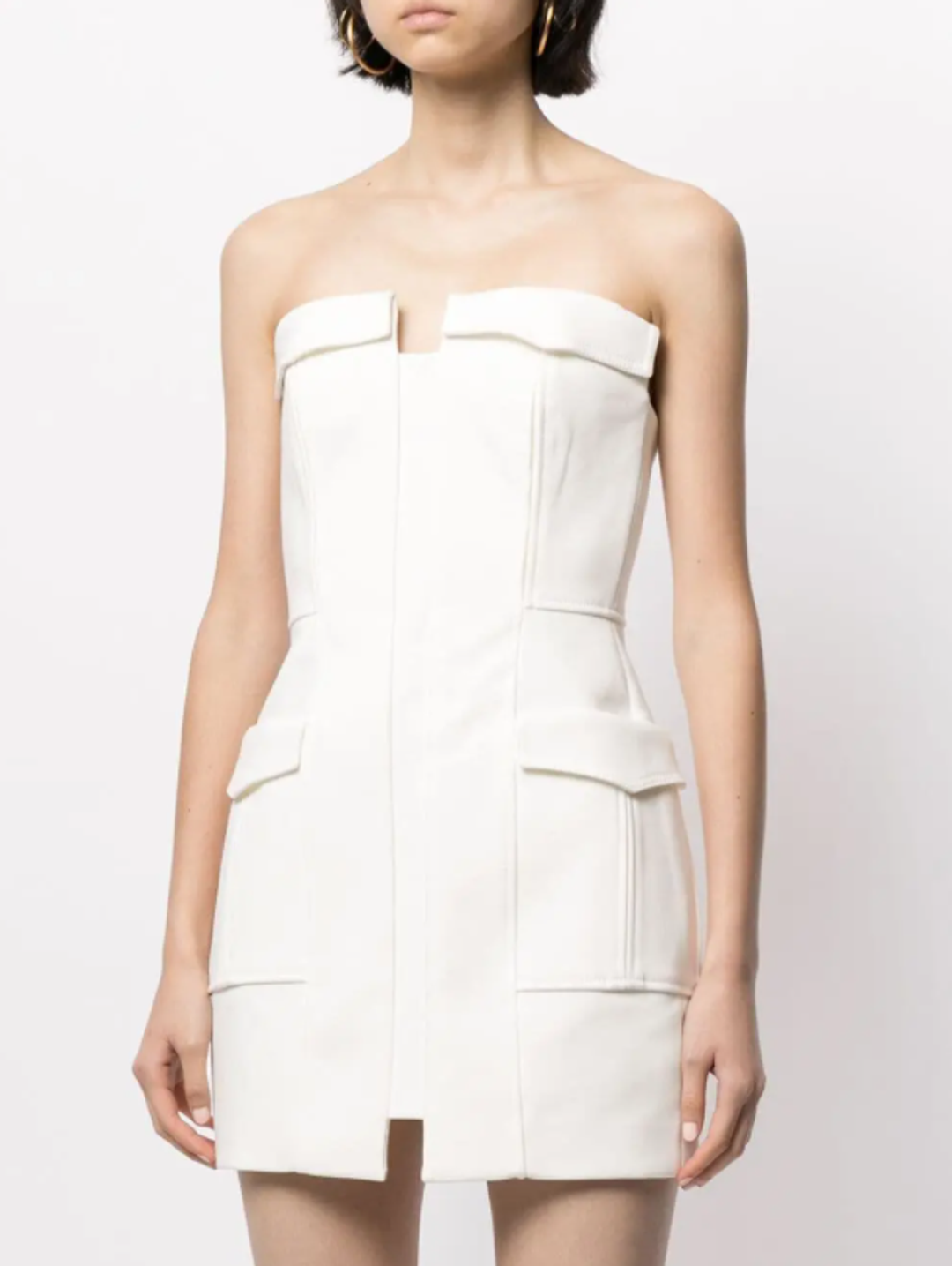 Dion Lee Pocket Bustier Mini Dress White Size 8 for rent on The Volte - main image