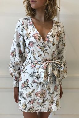 By Nicola Snow Queen Wrap Mini Dress Floral Size 10 for rent on The Volte - image 2