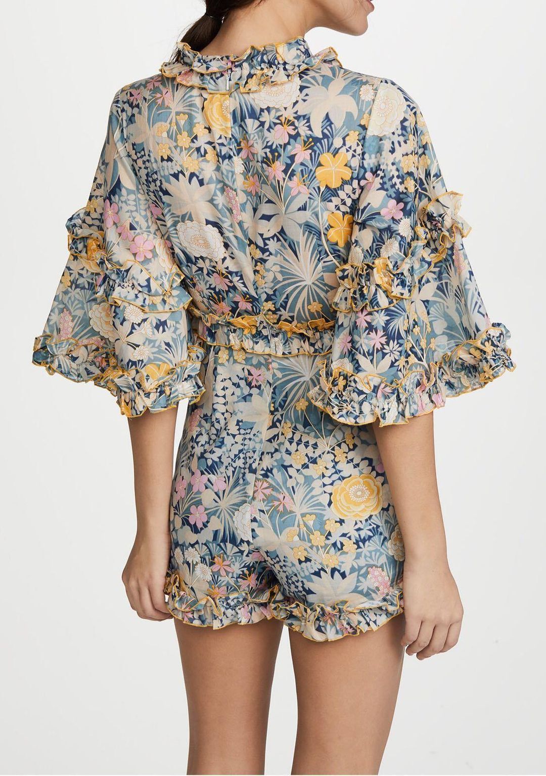 aliceMcCaLL Choose Me Playsuit Gold Bloom size 6 for rent on The Volte - main image