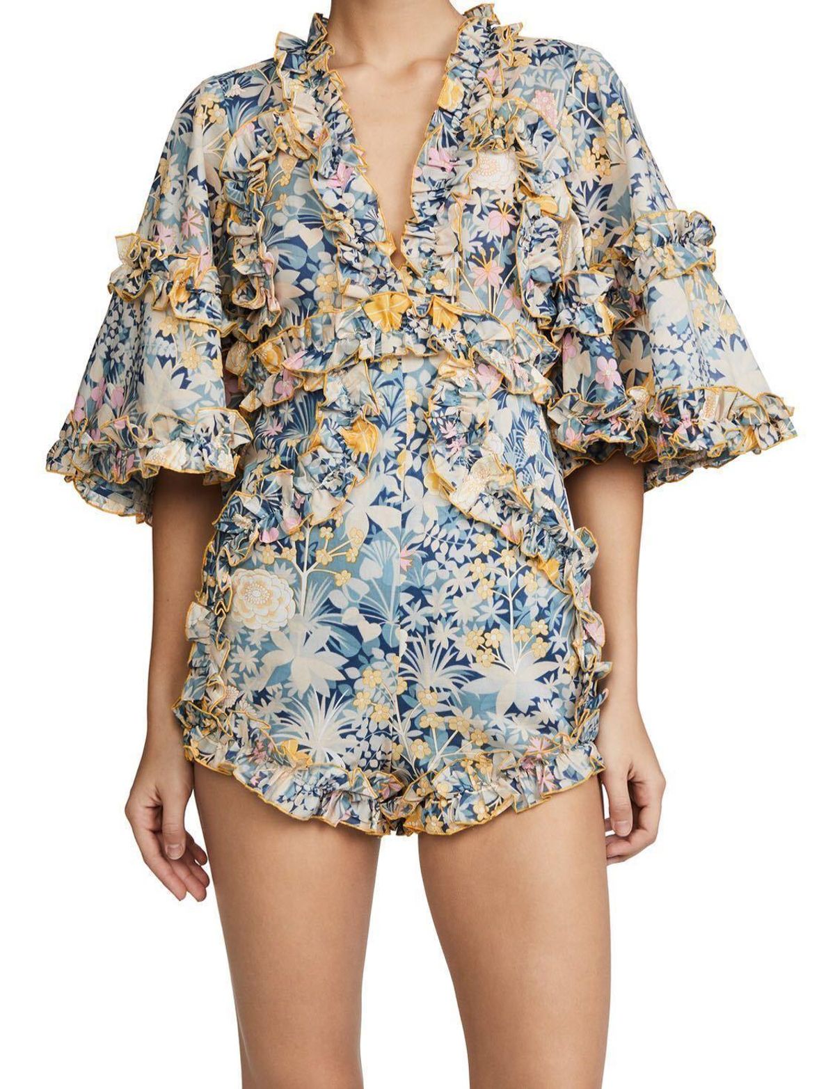 aliceMcCaLL Choose Me Playsuit Gold Bloom size 6 - Image 1
