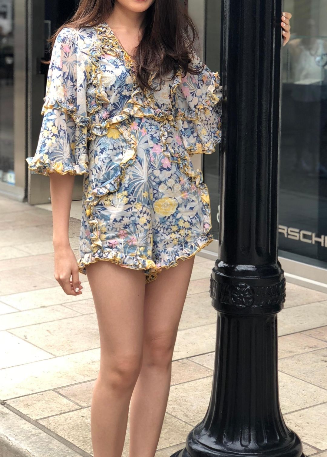 aliceMcCaLL Choose Me Playsuit Gold Bloom size 6 for rent on The Volte - main image