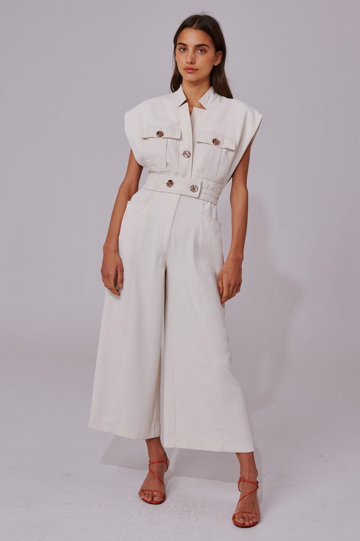 C/MEO Collective Consistent Jumpsuit White Size XS for rent on The Volte - main image