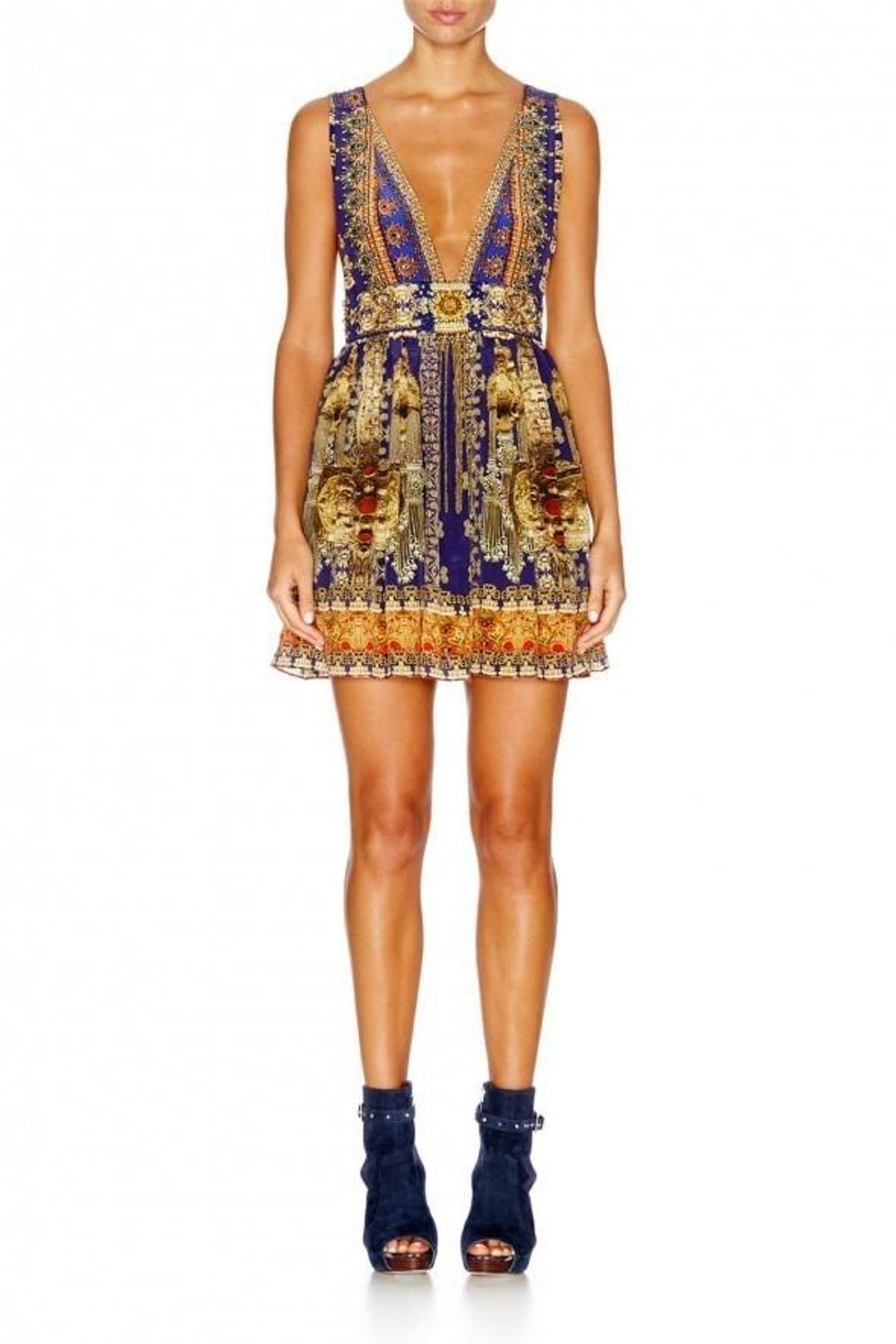 Camilla La Chaquetilla V Neck Short Dress Size 6 - Image 1