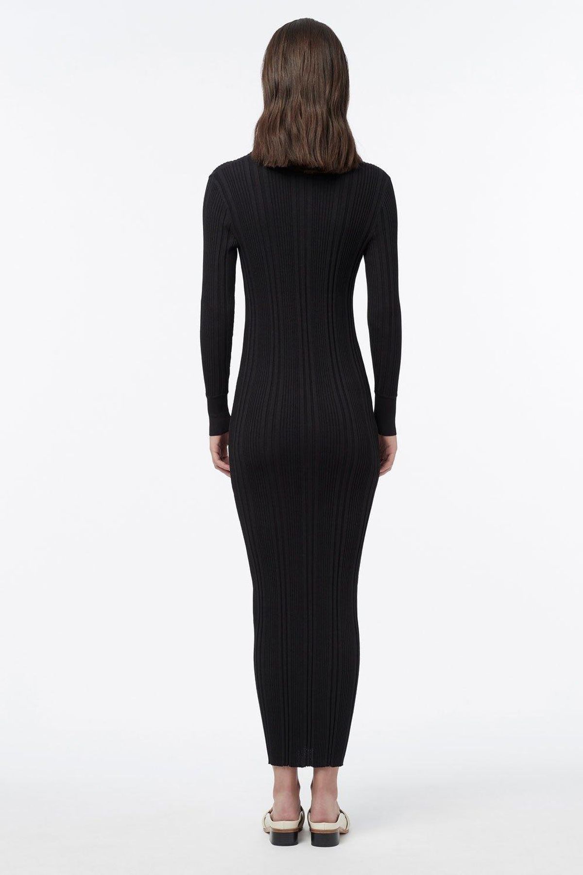 Manning Cartell Split Screen L/S Knit Dress Black Size 8 - Image 4