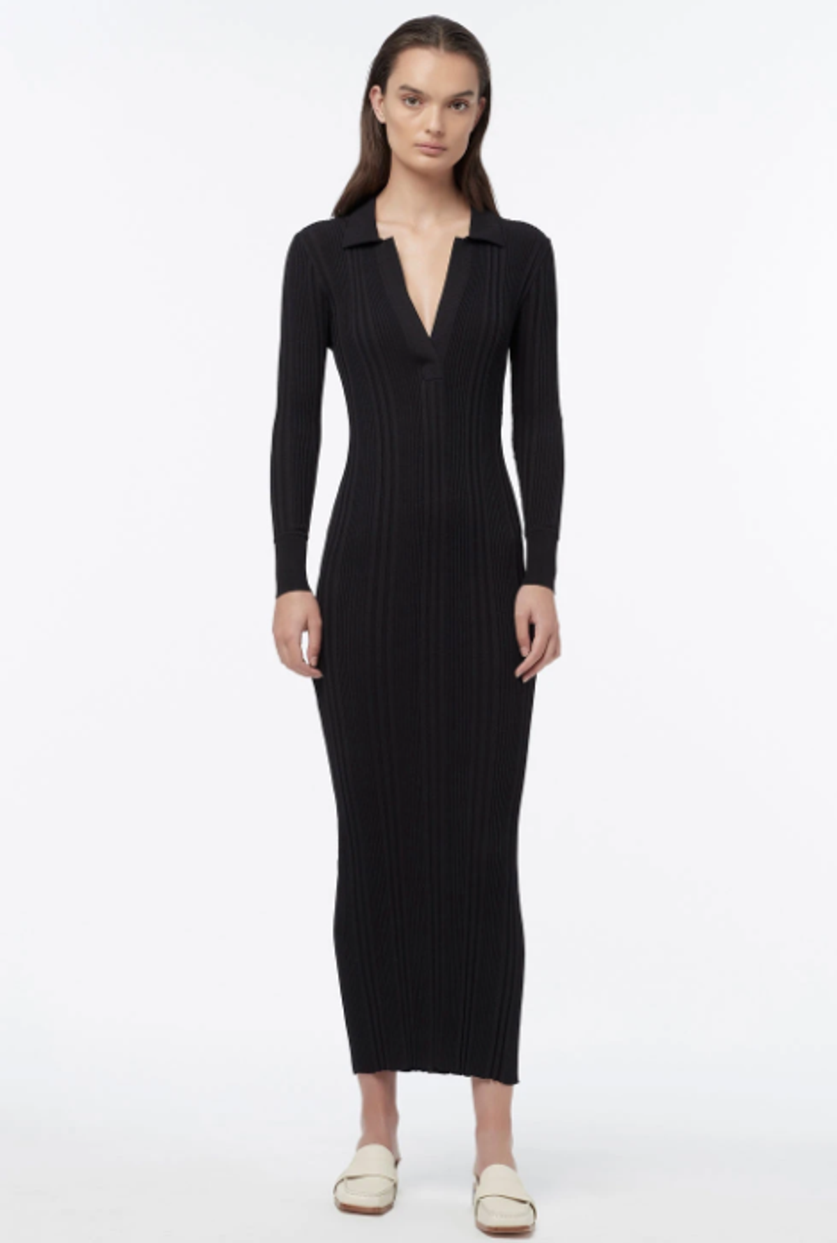 Manning Cartell Split Screen L/S Knit Dress Black Size 8 - Image 2