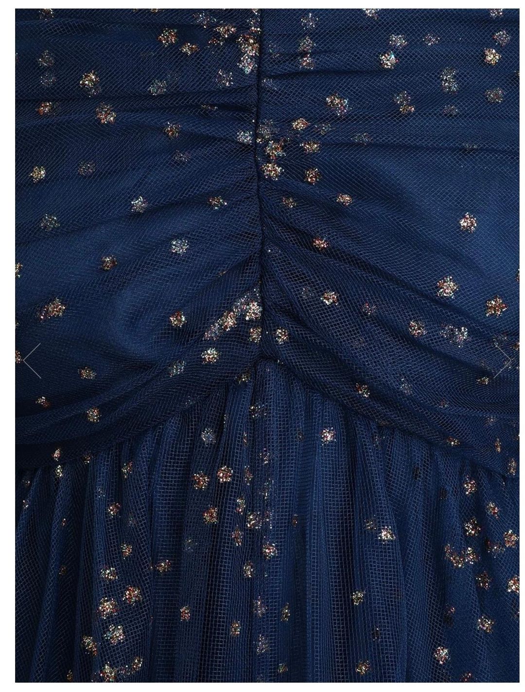 Zimmermann Rhythm Ruched Glitter Mini Dress Blue Size 1/ AU 10 for rent on The Volte - main image