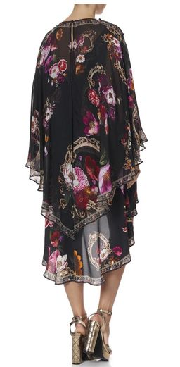 Camilla Mirror Mirror Cape Overlay Dress Black Size 12 for rent on The Volte - image 4