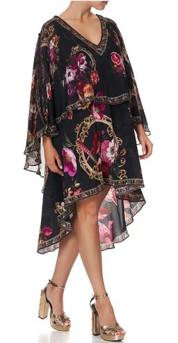 Camilla Mirror Mirror Cape Overlay Dress Black Size 12 for rent on The Volte - image 2