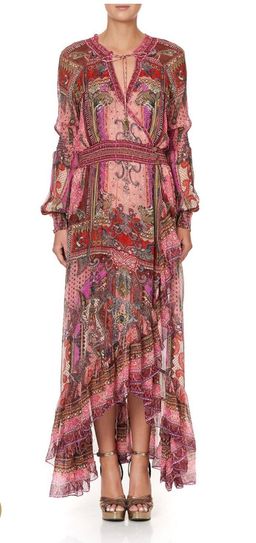 Camilla Lotus Lovers Blouson Sleeve Wrap Dress Size XL / AU 16 for rent on The Volte - image 2