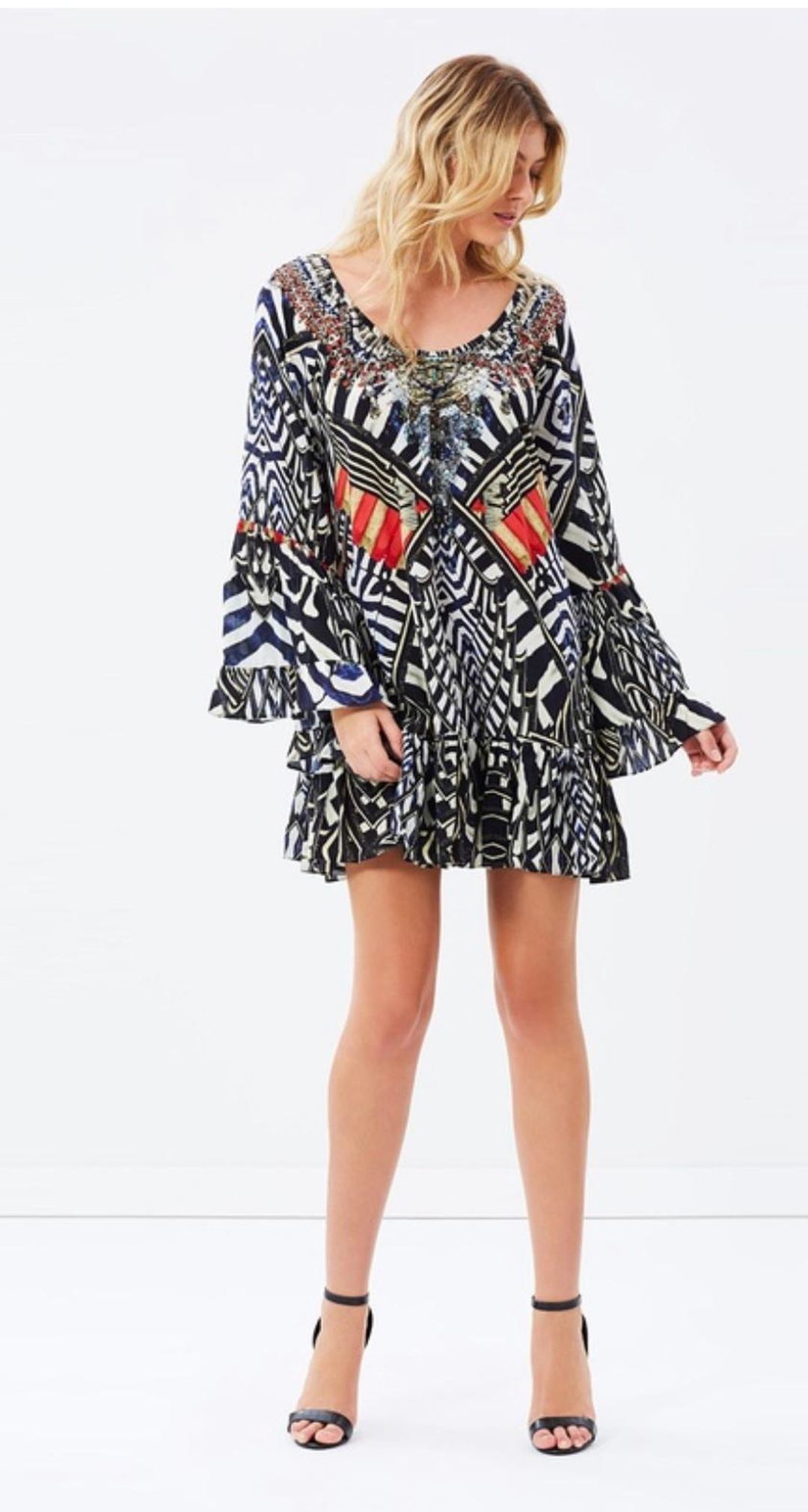 Camilla 'Louwalan Tales' A Line Frill Dress Size S for rent on The Volte - main image