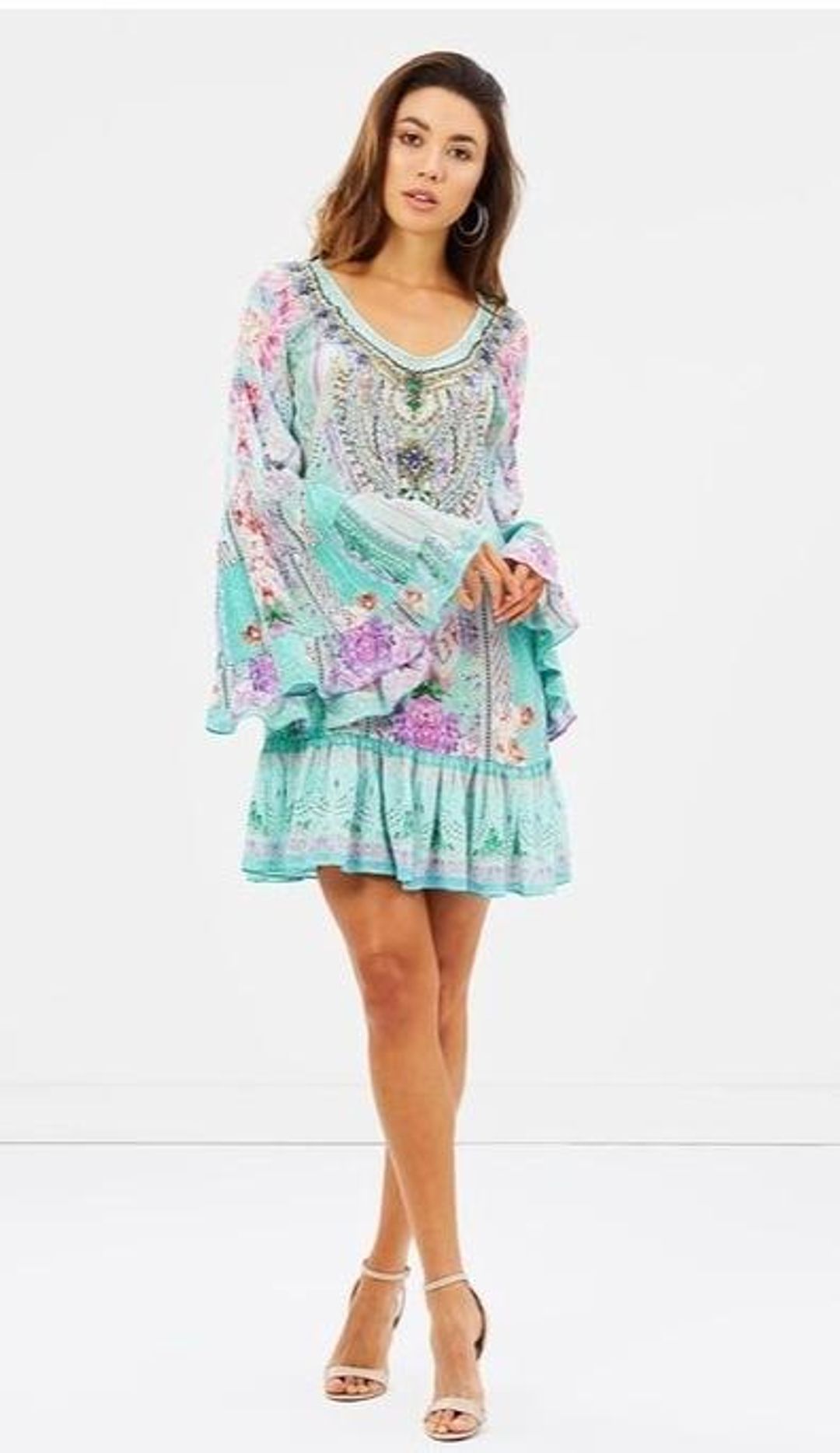 Camilla Garden State A Line Frill Mini Dress Size XL / AU 16 for rent on The Volte - main image