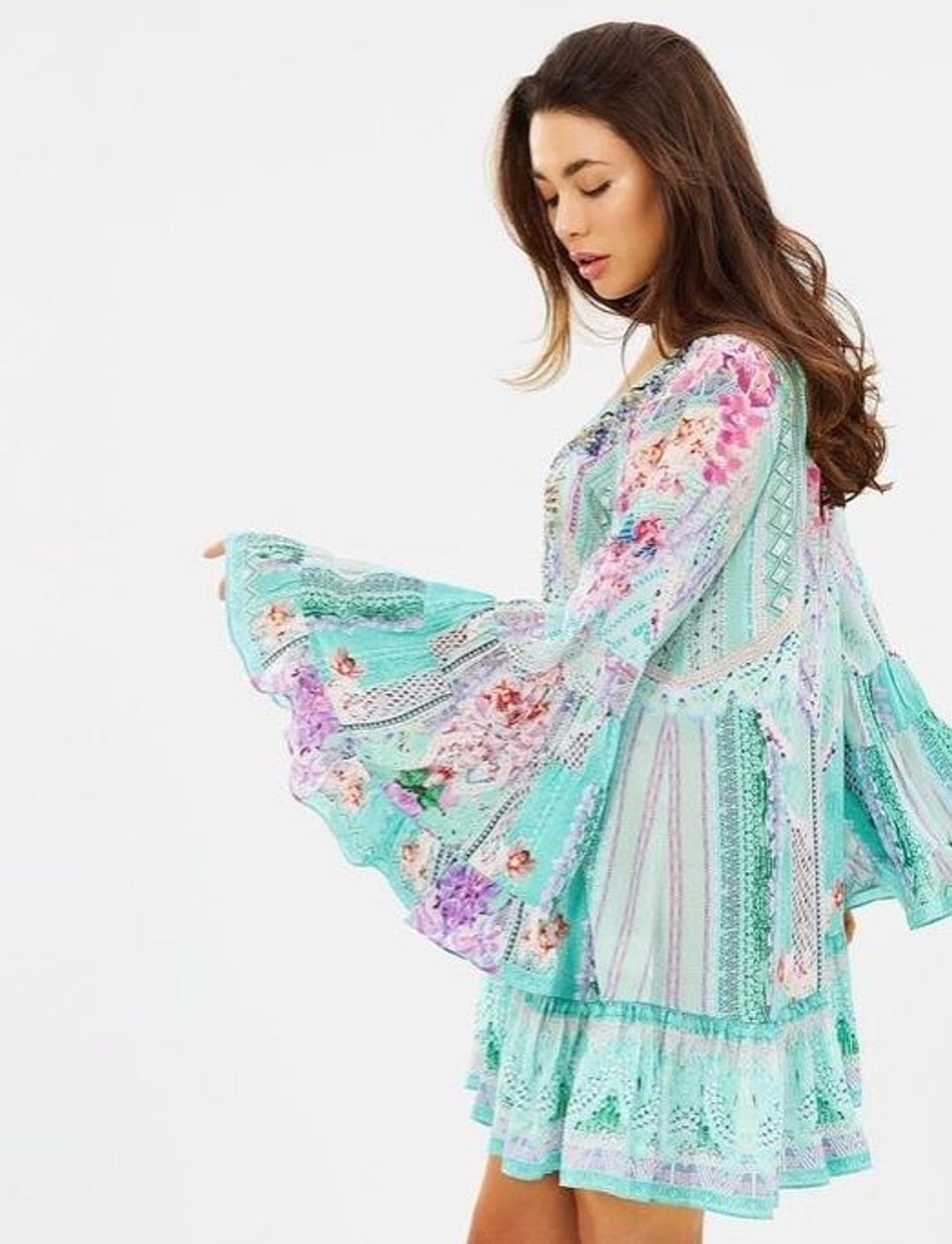 Camilla Garden State A Line Frill Mini Dress Size XL / AU 16 for rent on The Volte - main image