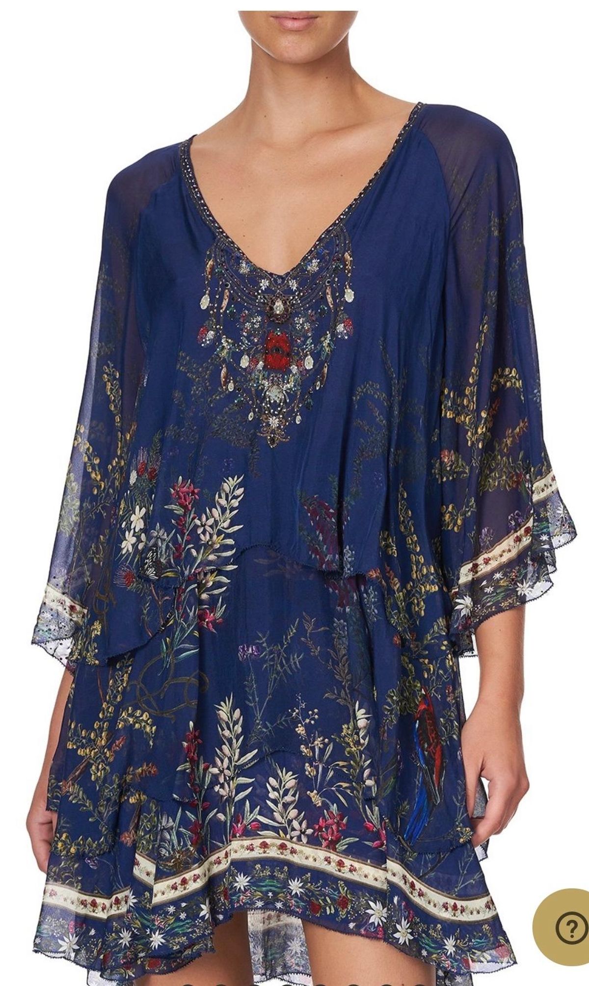 Camilla Wings in Arms Layered Frill Short Dress Print Size 12 - Image 4