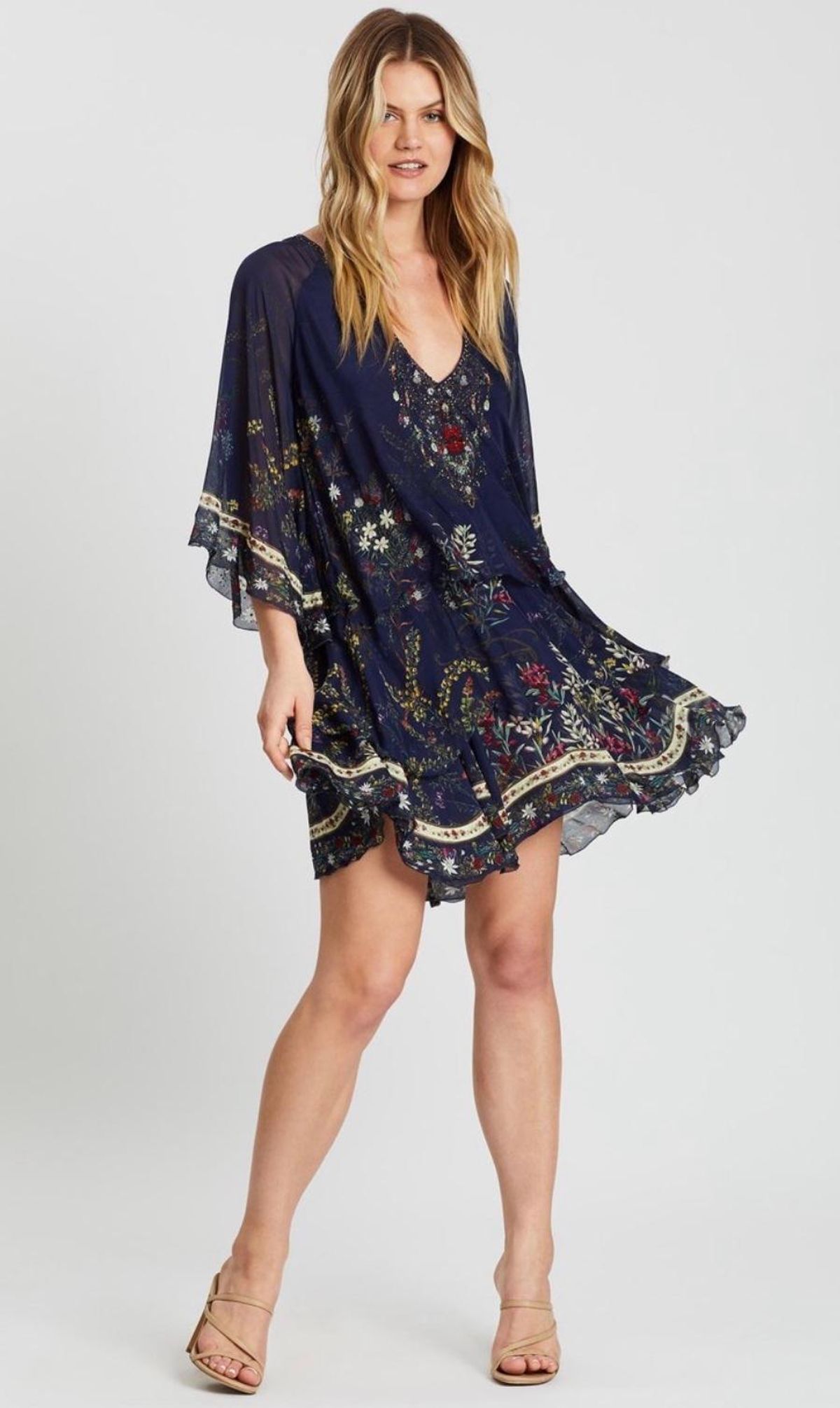 Camilla Wings in Arms Layered Frill Short Dress Print Size 12 - Image 1