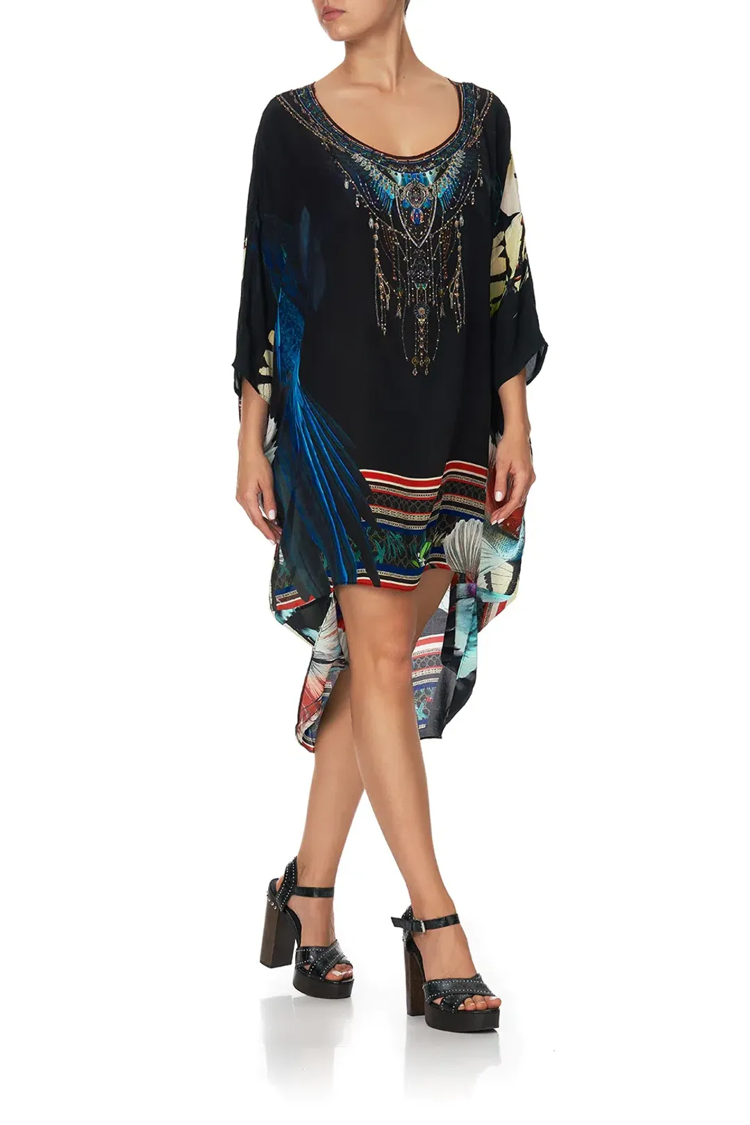 Camilla Night Flight Scoop Back Hem Dress Print Size 16 for rent on The Volte - main image