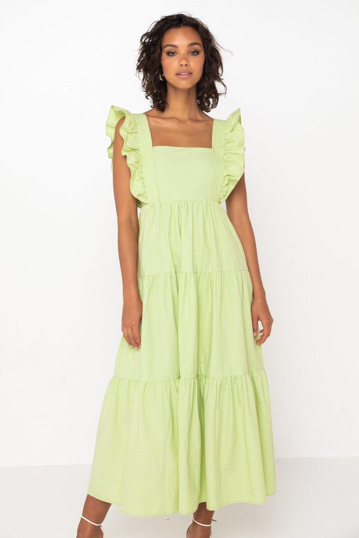 Mossman The Seahaze Maxi Dress Green Size 6 for rent on The Volte - main image