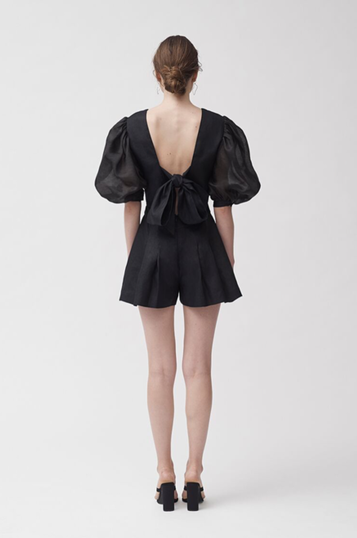 Joslin Studio Andrea Linen Playsuit Black size 6 - Image 2