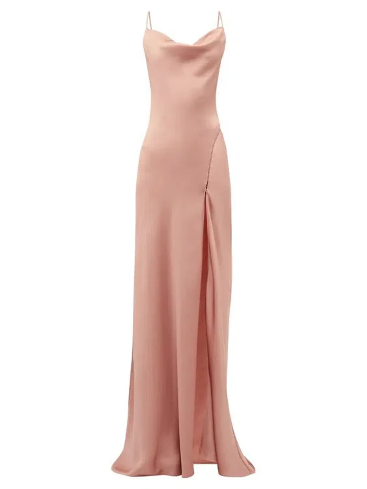Jonathan Simkhai Cowl Neck Charmeuse Slip Dress Pink Size 6 - Image 1