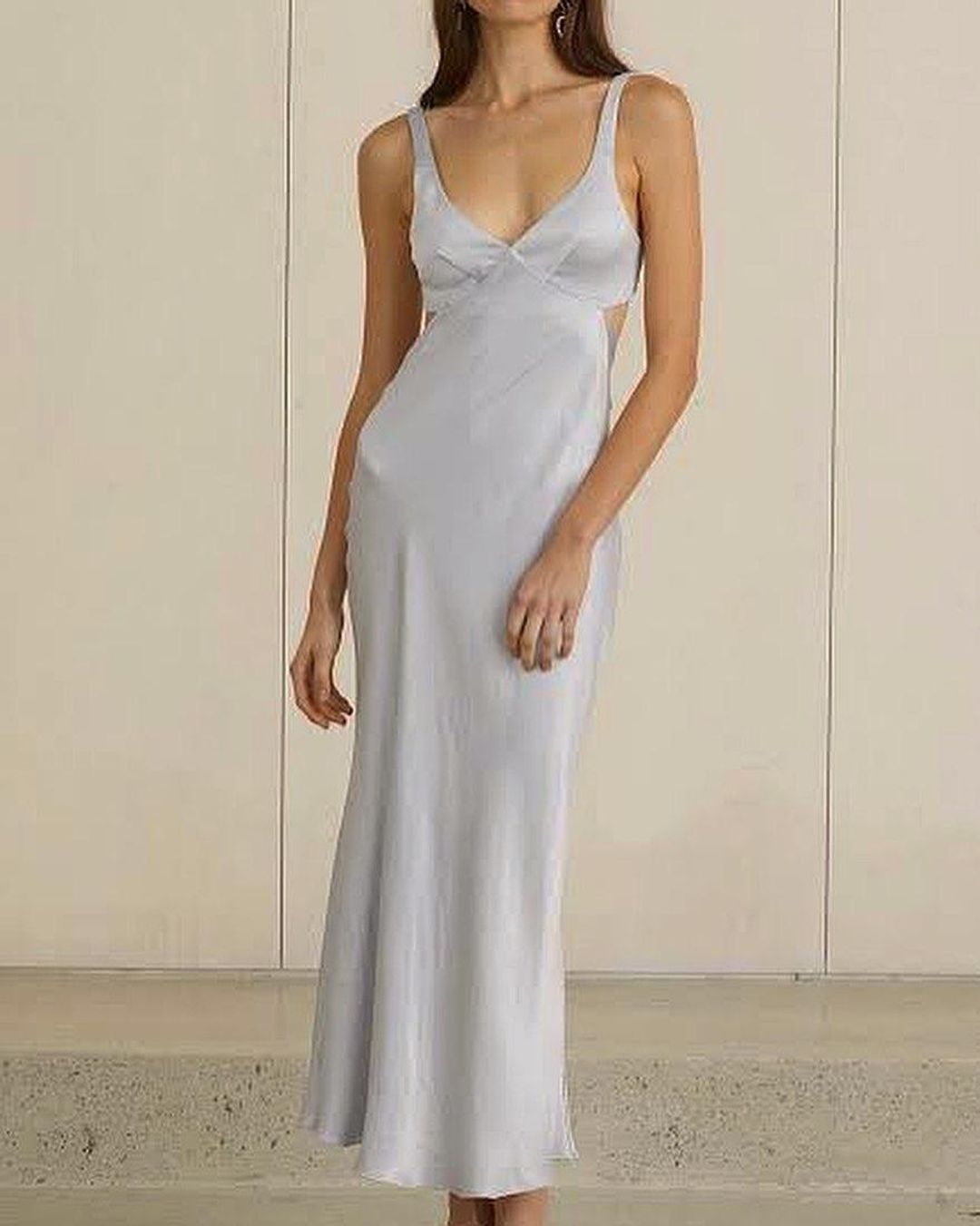 BEC + BRIDGE Caroline Cut Out Dress (Silver) for rent on The Volte - main image