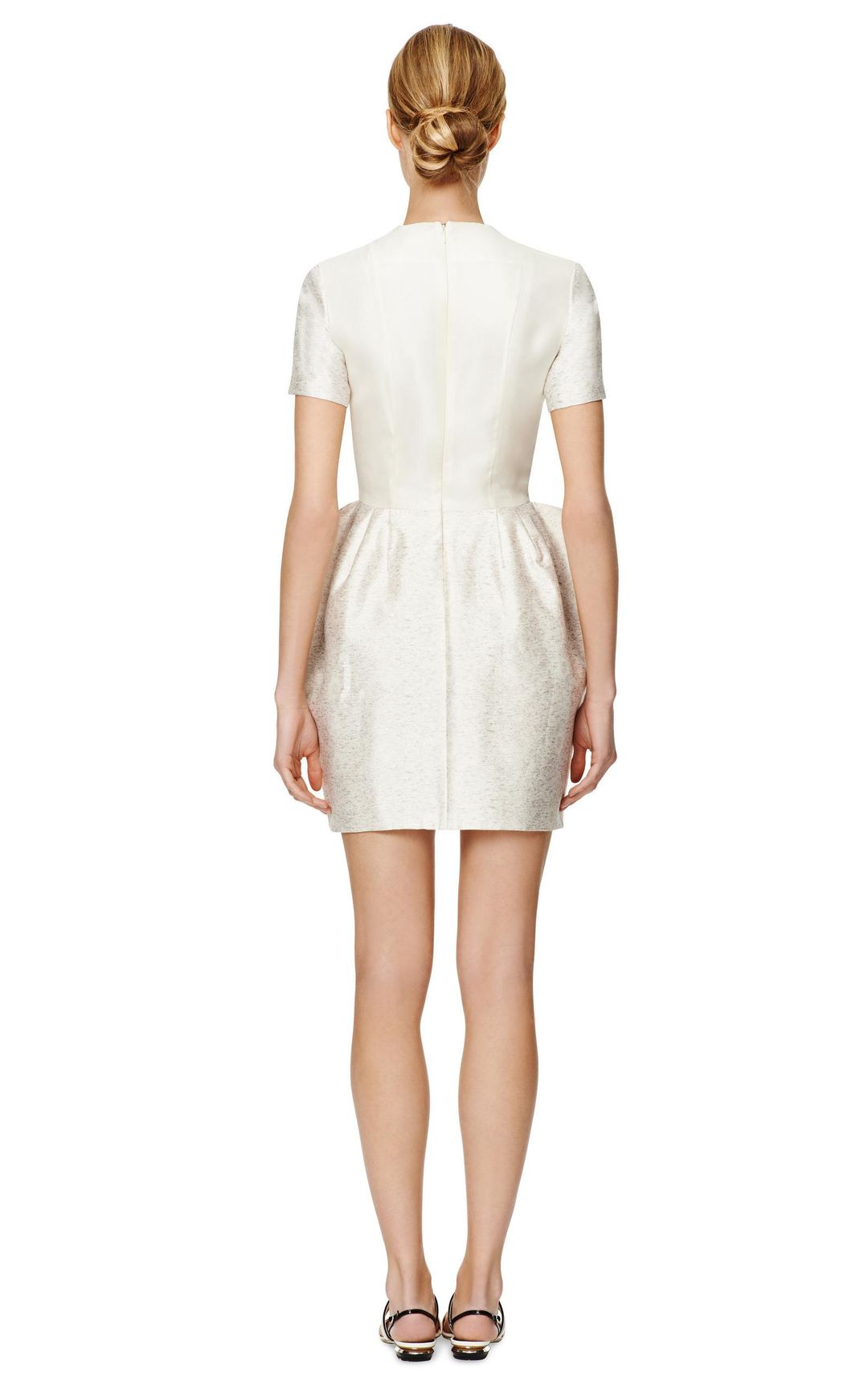 Ellery Swish Mini Dress Silver Size 12 for rent on The Volte - main image