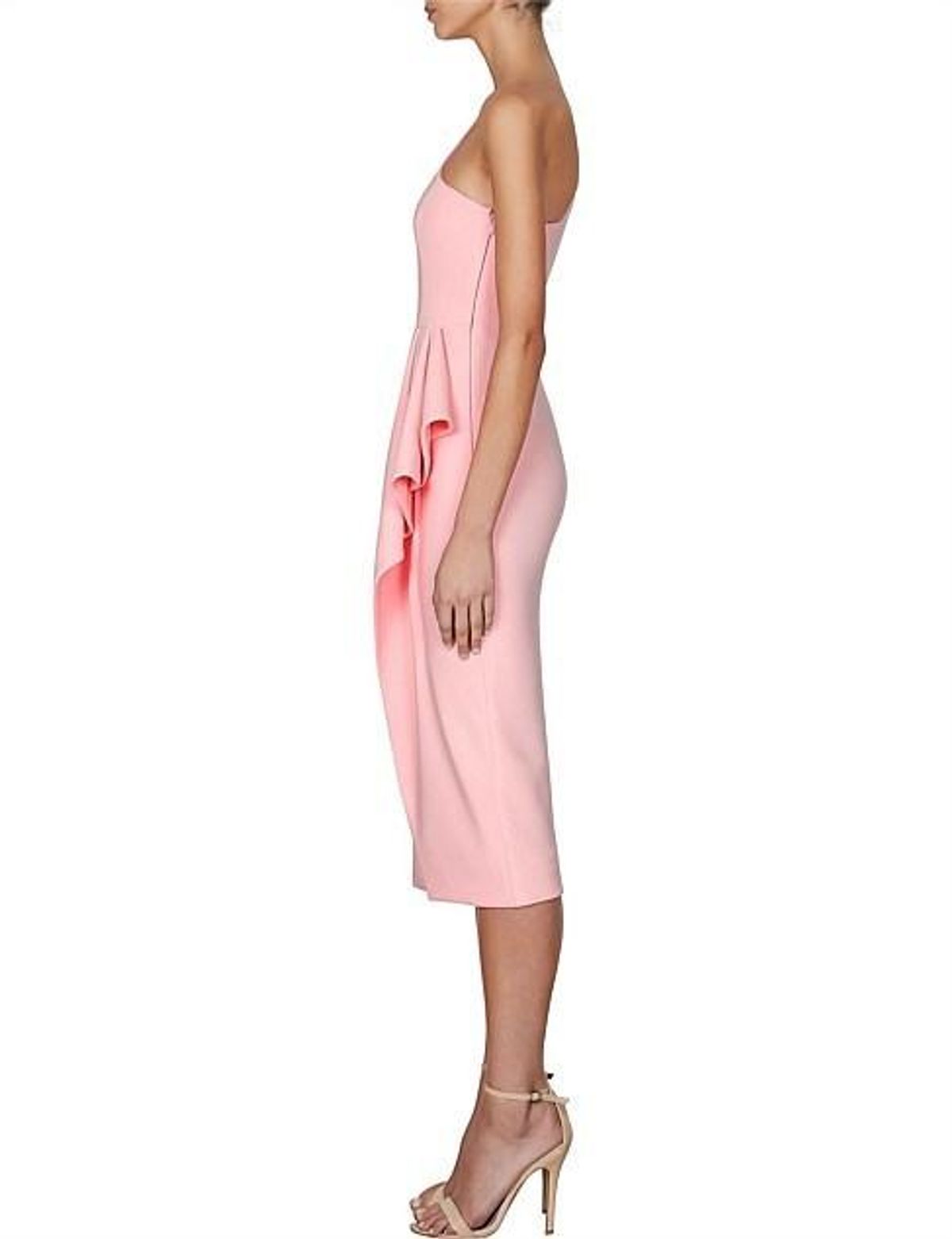 Shona Joy Ava O/S Peplum Midi Dress Size 8 - Image 3