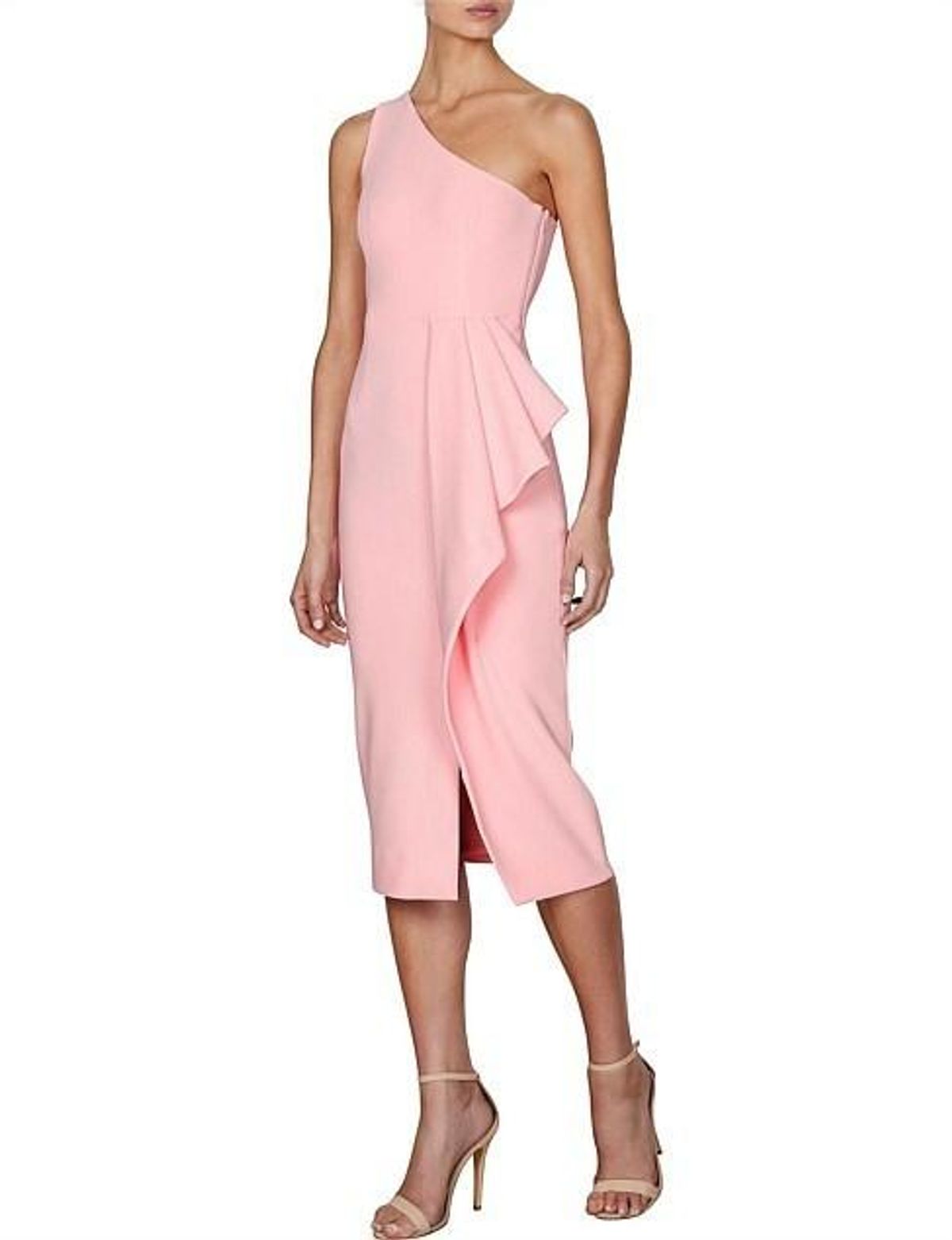 Shona Joy Ava O/S Peplum Midi Dress Size 8 - Image 2
