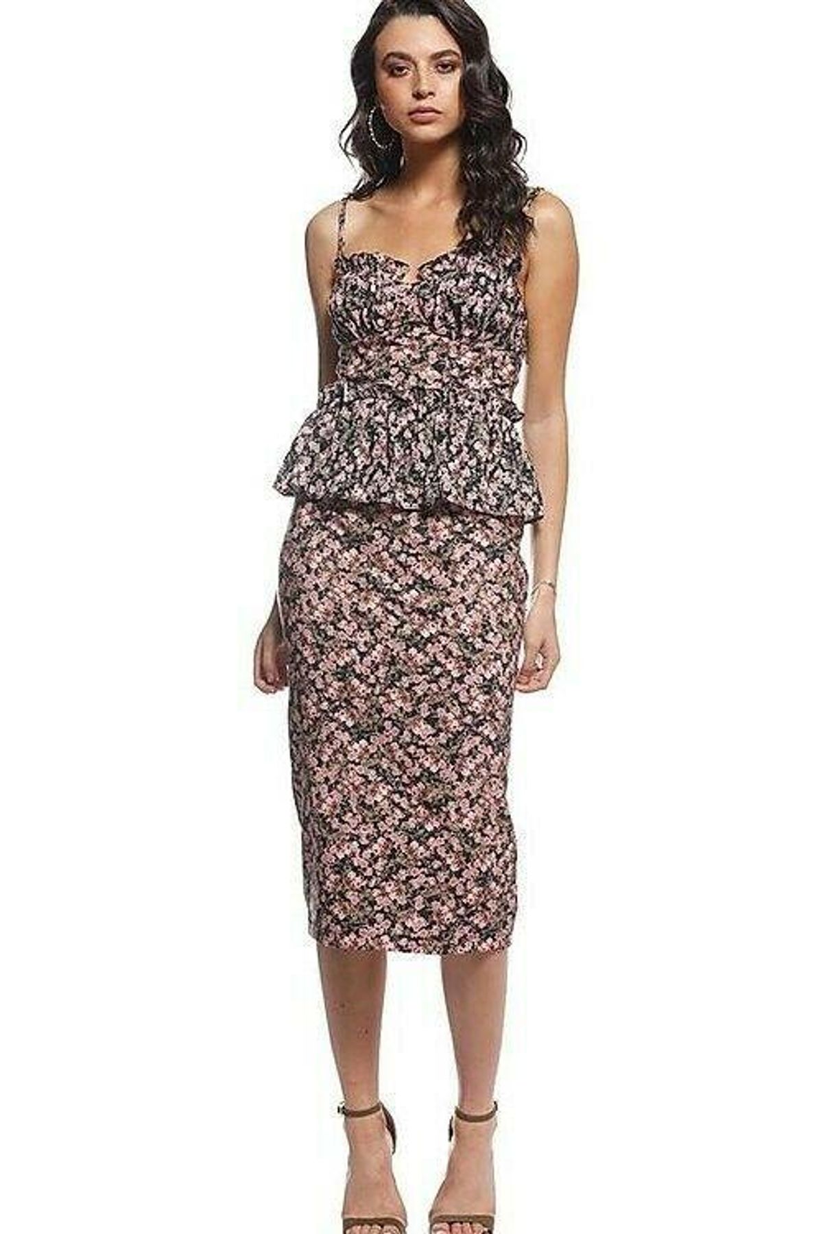 Pasduchas Floral Dress Print Size 8 - Image 1