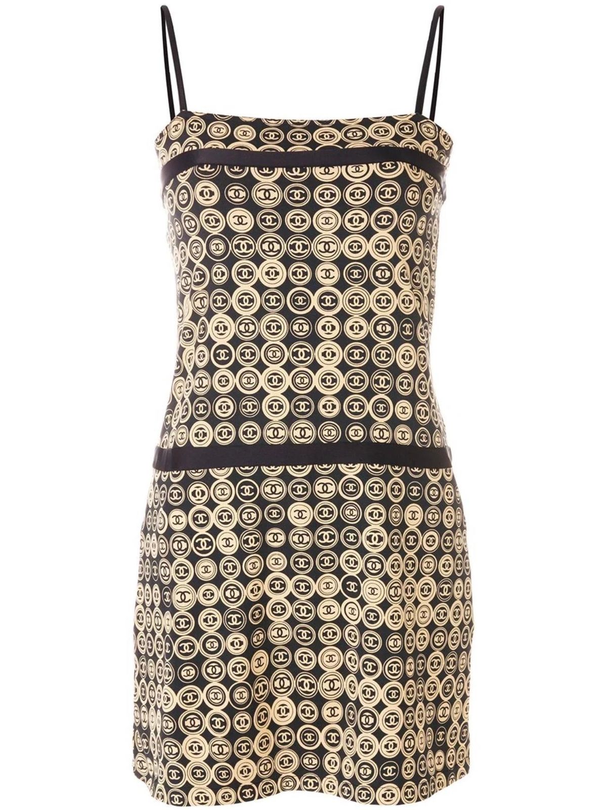 Chanel Logo Coin Medallion Dress Print Size 8 - Image 4