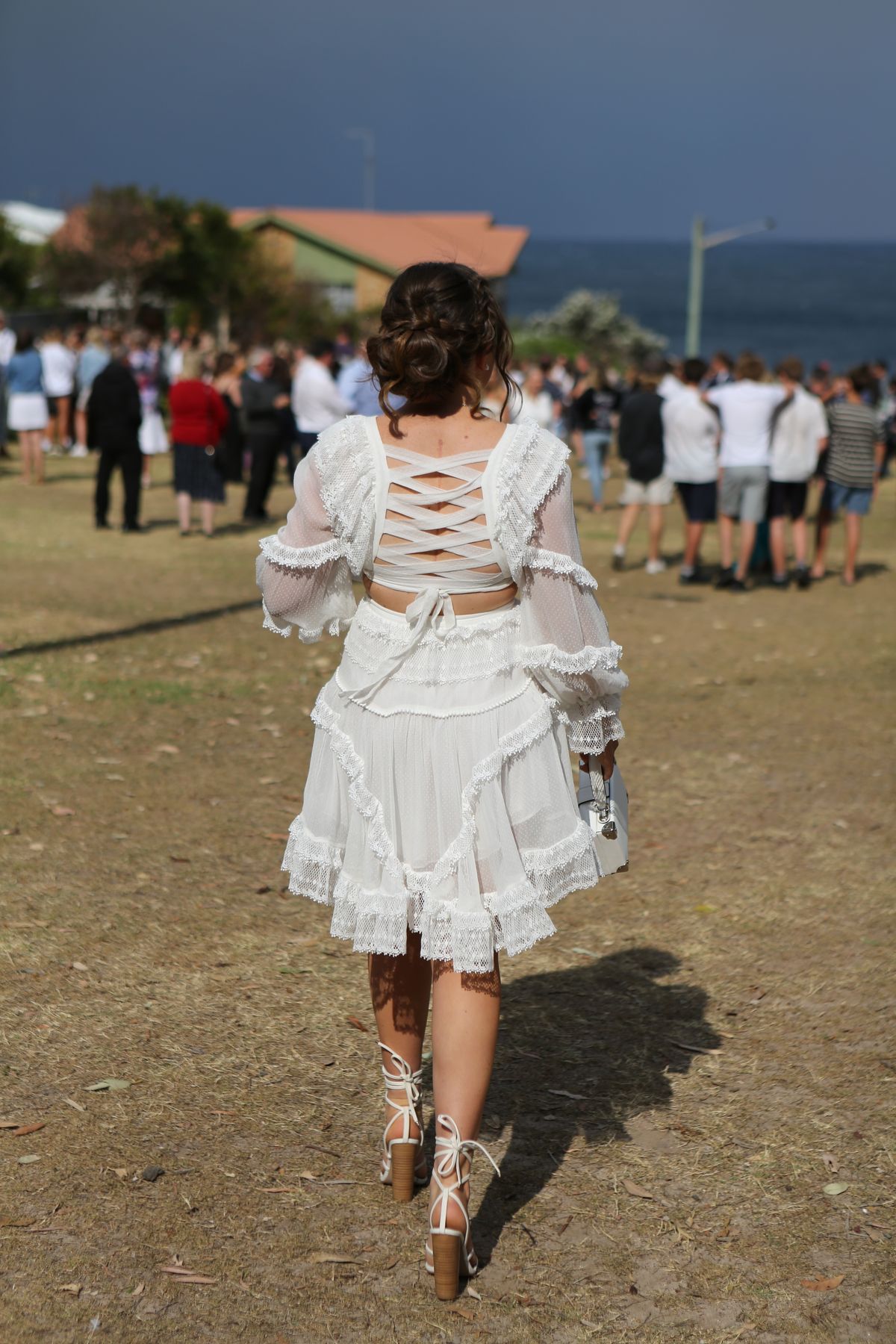 Zimmermann Suraya Cut Out Dress Ivory Size 8 - Image 3
