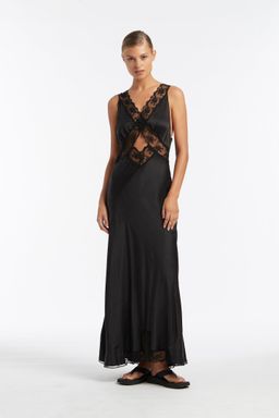 Sir The Label Aries Cut Out Dress Midi Black | AU 8 for rent on The Volte - image 1