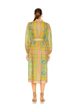 Zimmermann Estelle Buttoned Midi Dress Print Size 2/AU 12 for rent on The Volte - image 2