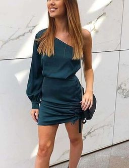 Kookai Vangeline Mini Dress Pine Green Size 10 for rent on The Volte - image 3