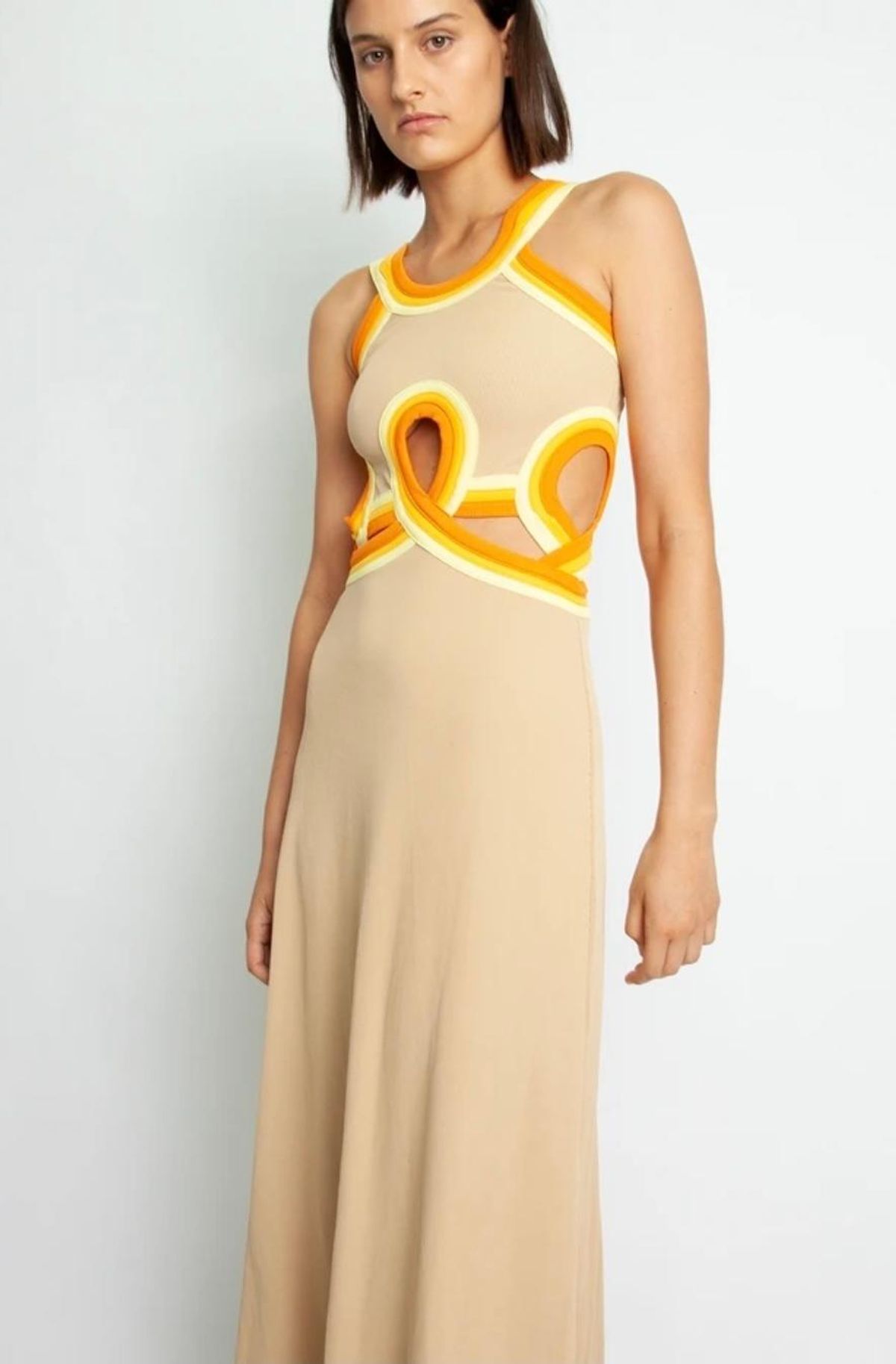 Christopher Esber Looped Verner Bind Multi Strapped Dress Print Size 8 - Image 4