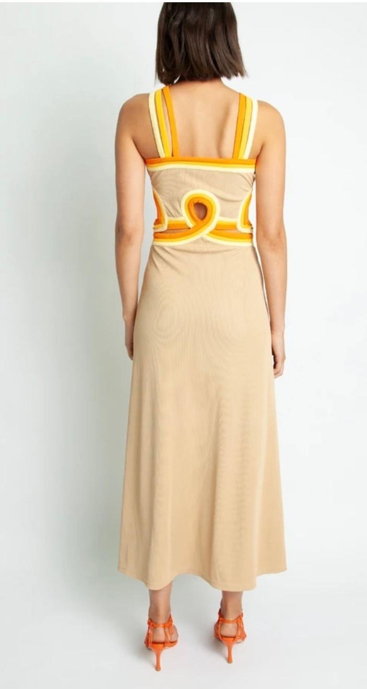 Christopher Esber Looped Verner Bind Multi Strapped Dress Print Size 8 - Image 3