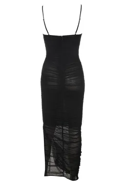 House of CB Fornarina Organza Mesh Maxi Dress Black Size 12 for rent on The Volte - image 7
