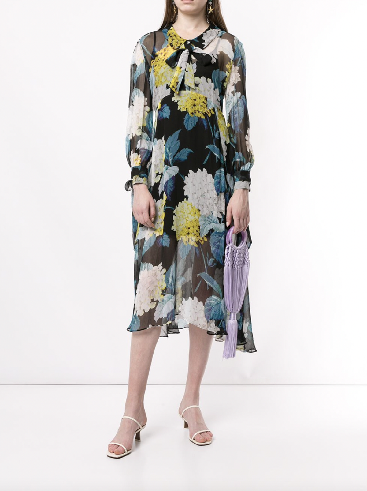 Alice McCall Wild Frontier Midi Dress Floral Print Size 4 for rent on The Volte - main image