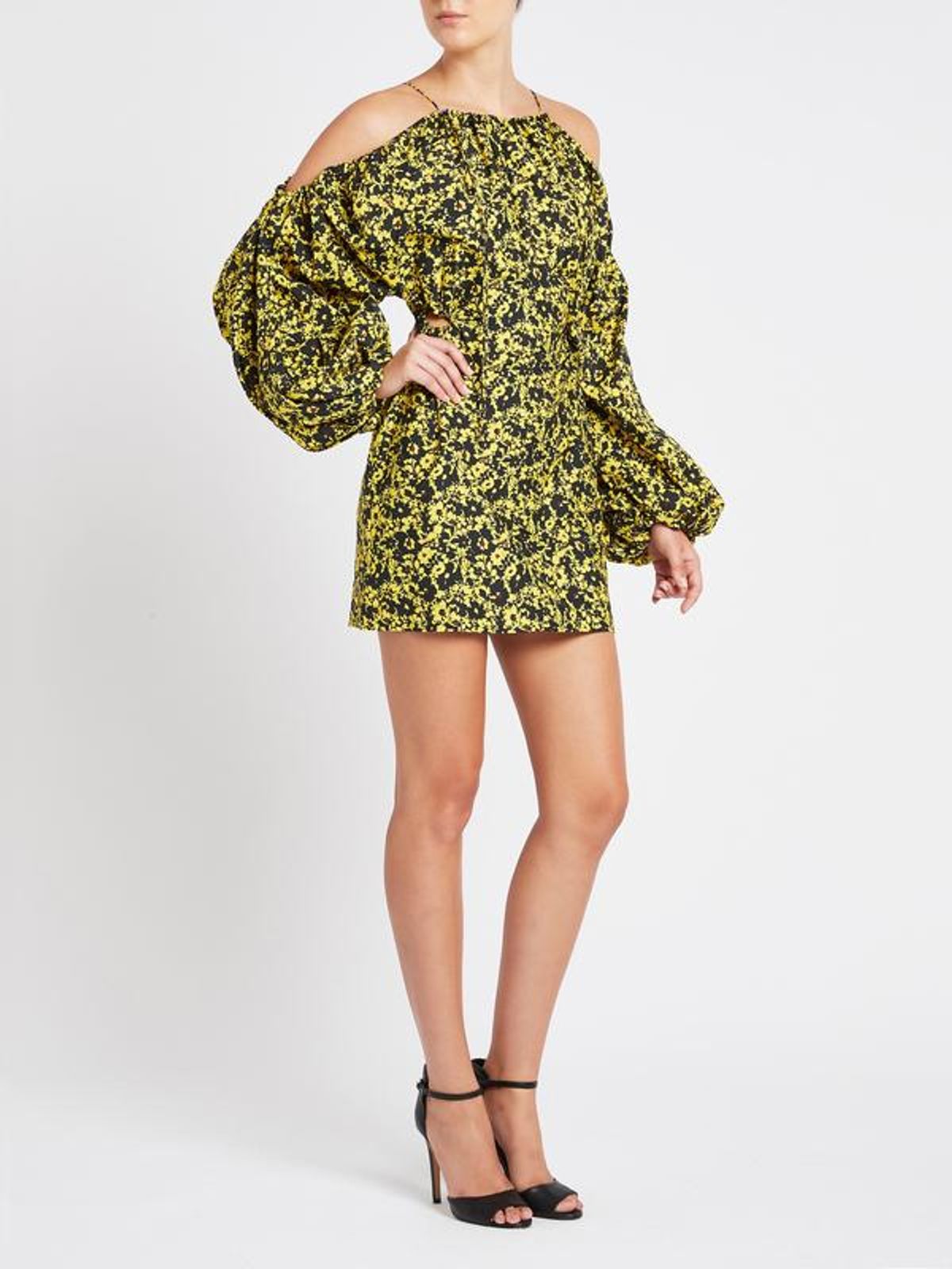 Camilla and Marc Monet Mini Dress Print Yellow Size 8 - Image 2