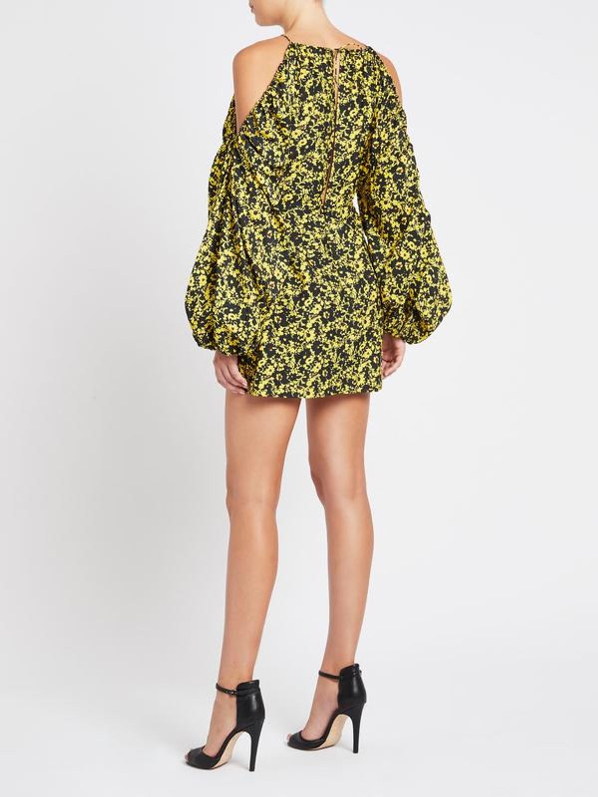 Camilla and Marc Monet Mini Dress Print Yellow Size 8 - Image 3