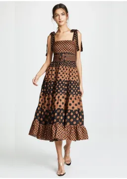 Zimmermann Juno Panel Midi Dress Print Size 0 / AU 8 for rent on The Volte - image 1