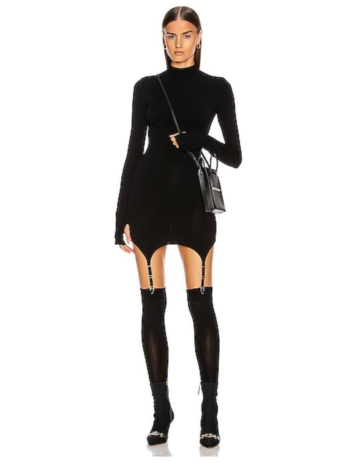 Dion Lee Garter Mini Dress Black Size 8 - Image 1