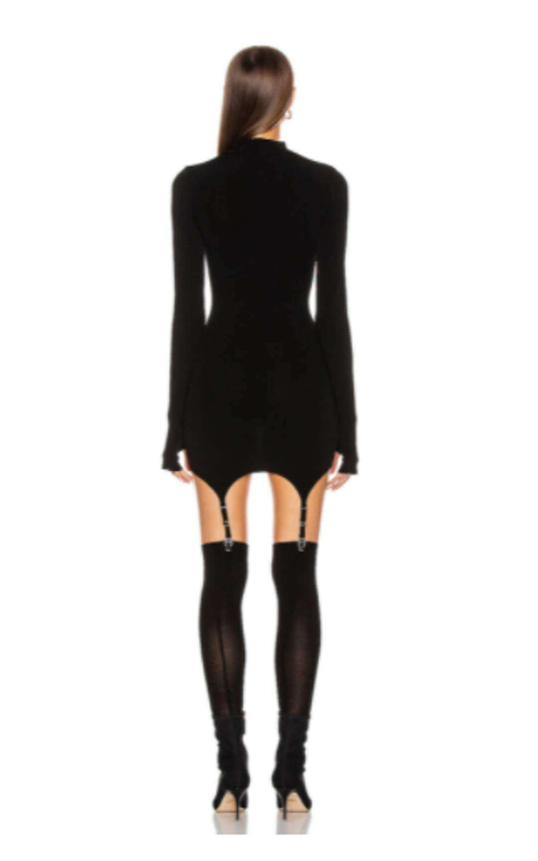 Dion Lee Garter Mini Dress Black Size 8 for rent on The Volte - main image