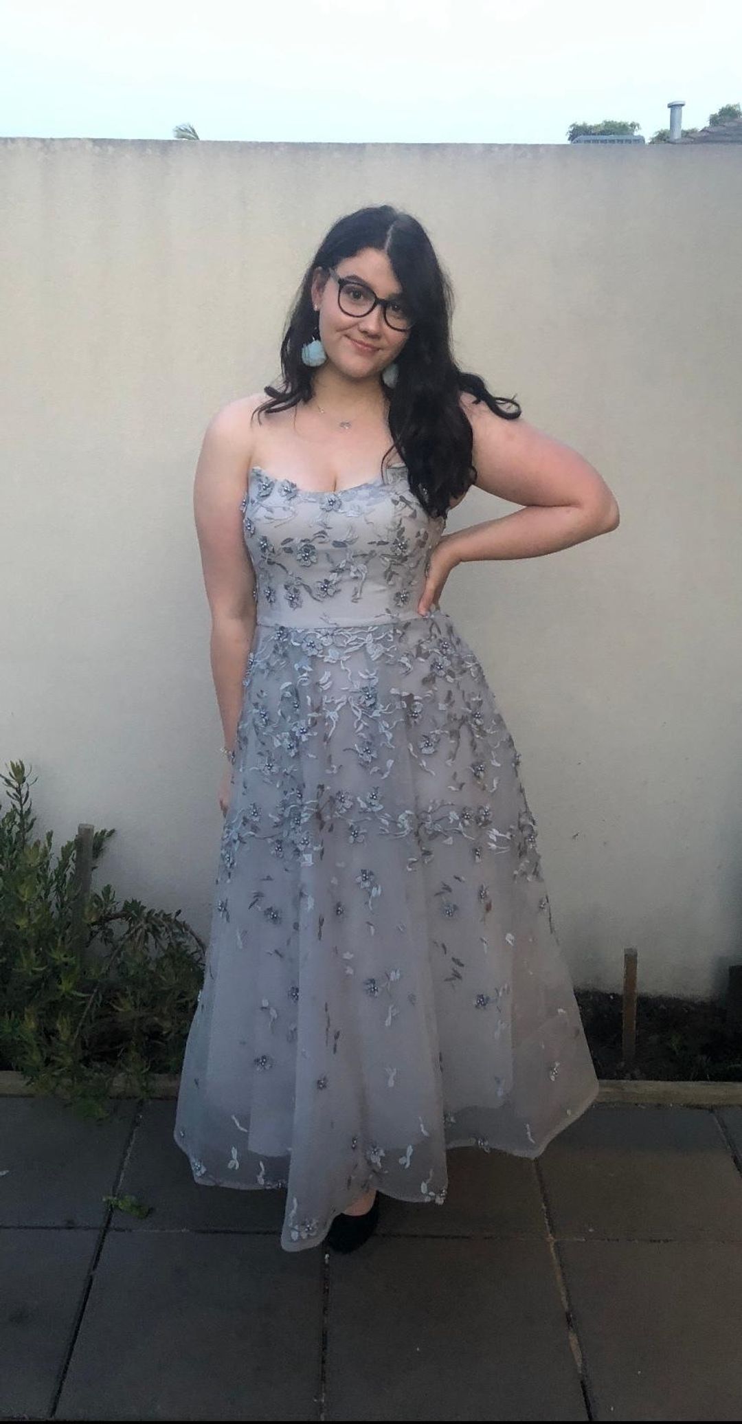 Bariano Strapless Lace Ballgown Gown Size 14 for rent on The Volte - main image
