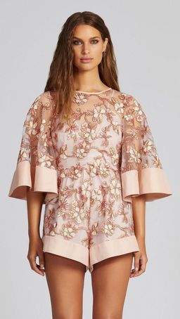 Alice McCall Rose Gold Lace Playsuit Pink Size 6 for rent on The Volte - image 1