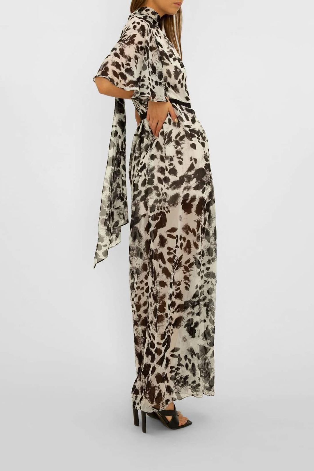 Carla Zampatti Garden Party Dress Print Size 6 for rent on The Volte - main image