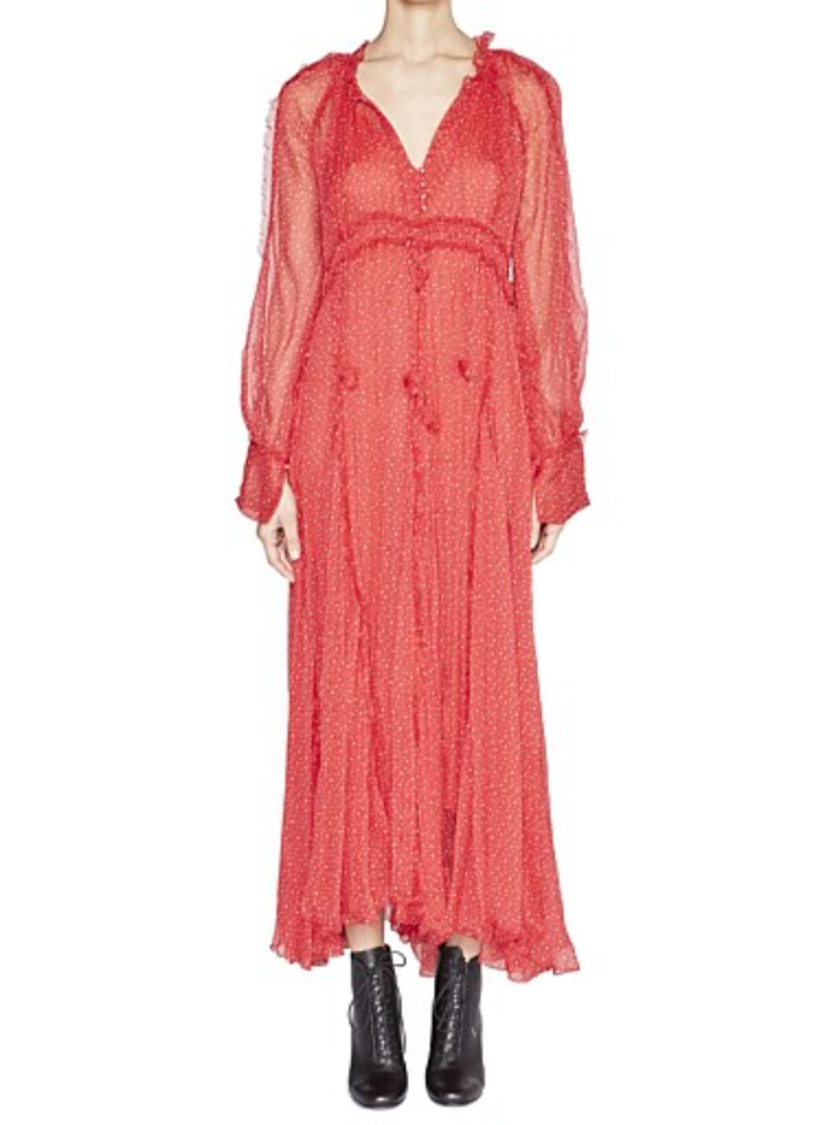 Lee Mathews Ladybird Silk Dress Red Size 8 - Image 1
