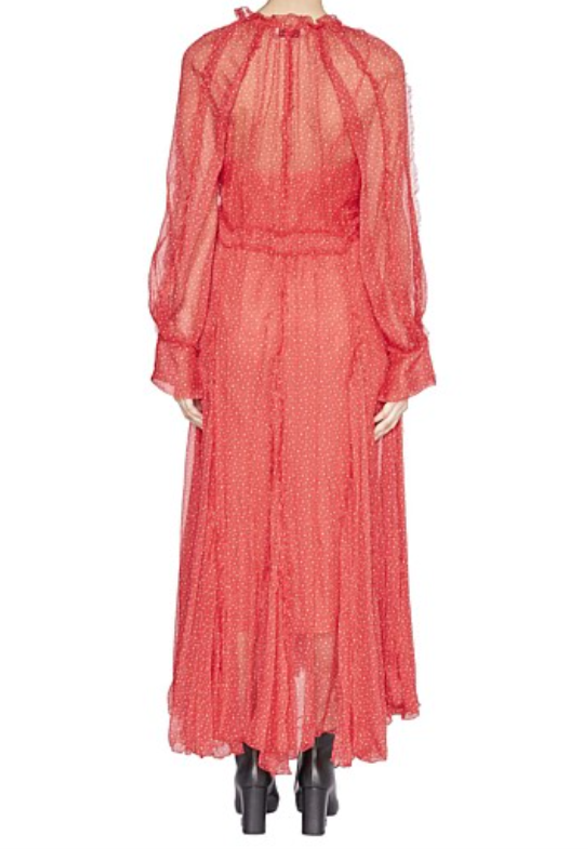 Lee Mathews Ladybird Silk Dress Red Size 8 - Image 3