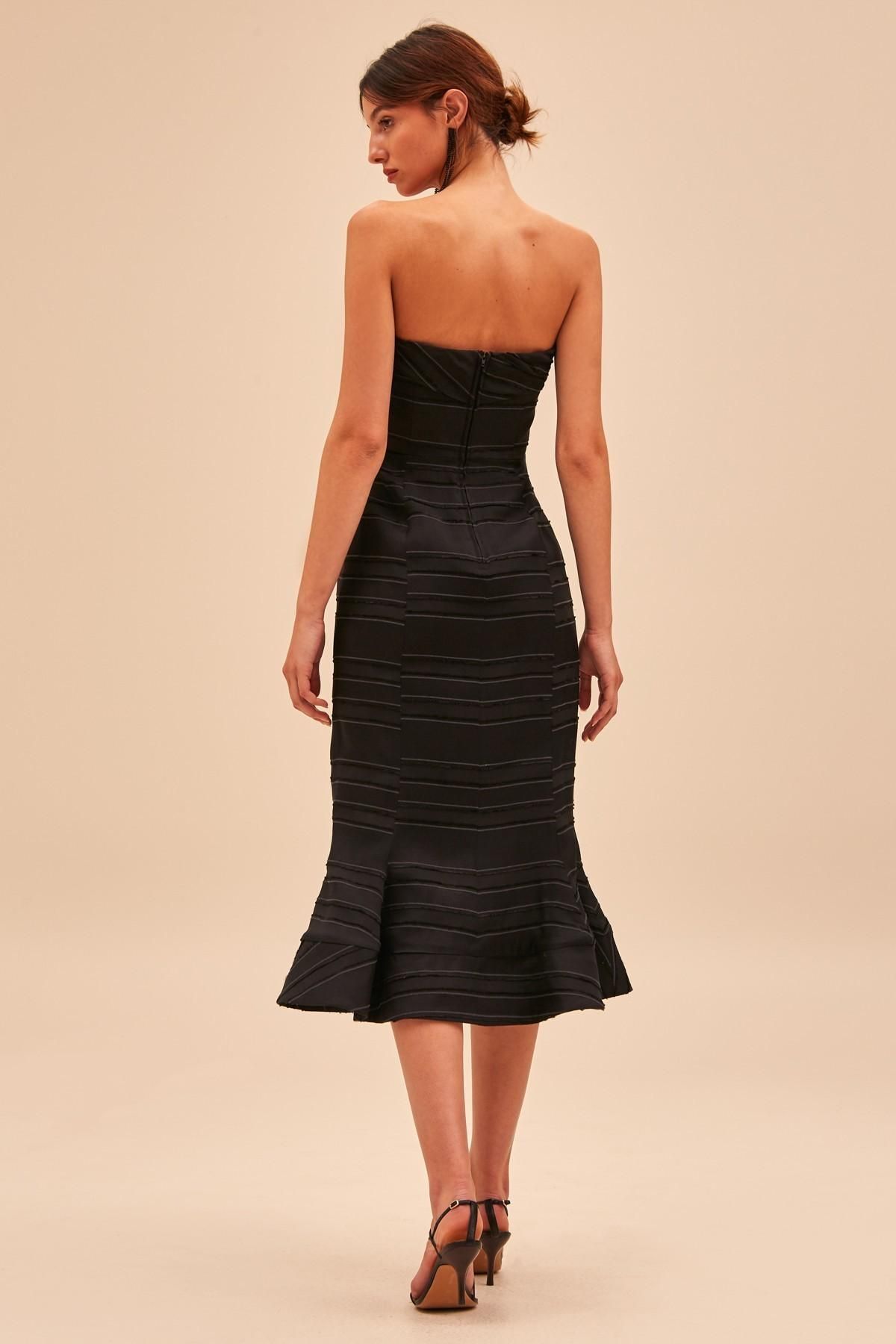 C/MEO Collective Solitude Midi Dress Black Size 6 - Image 3
