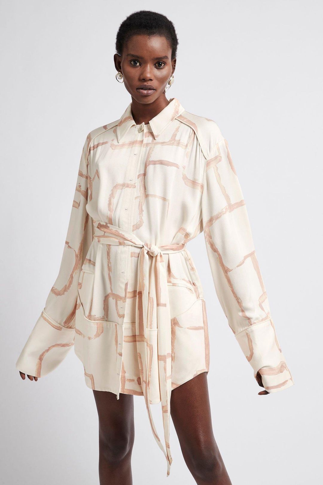Aje L'Espirit Shirt Dress / Abstract Geo / 6 for rent on The Volte - main image
