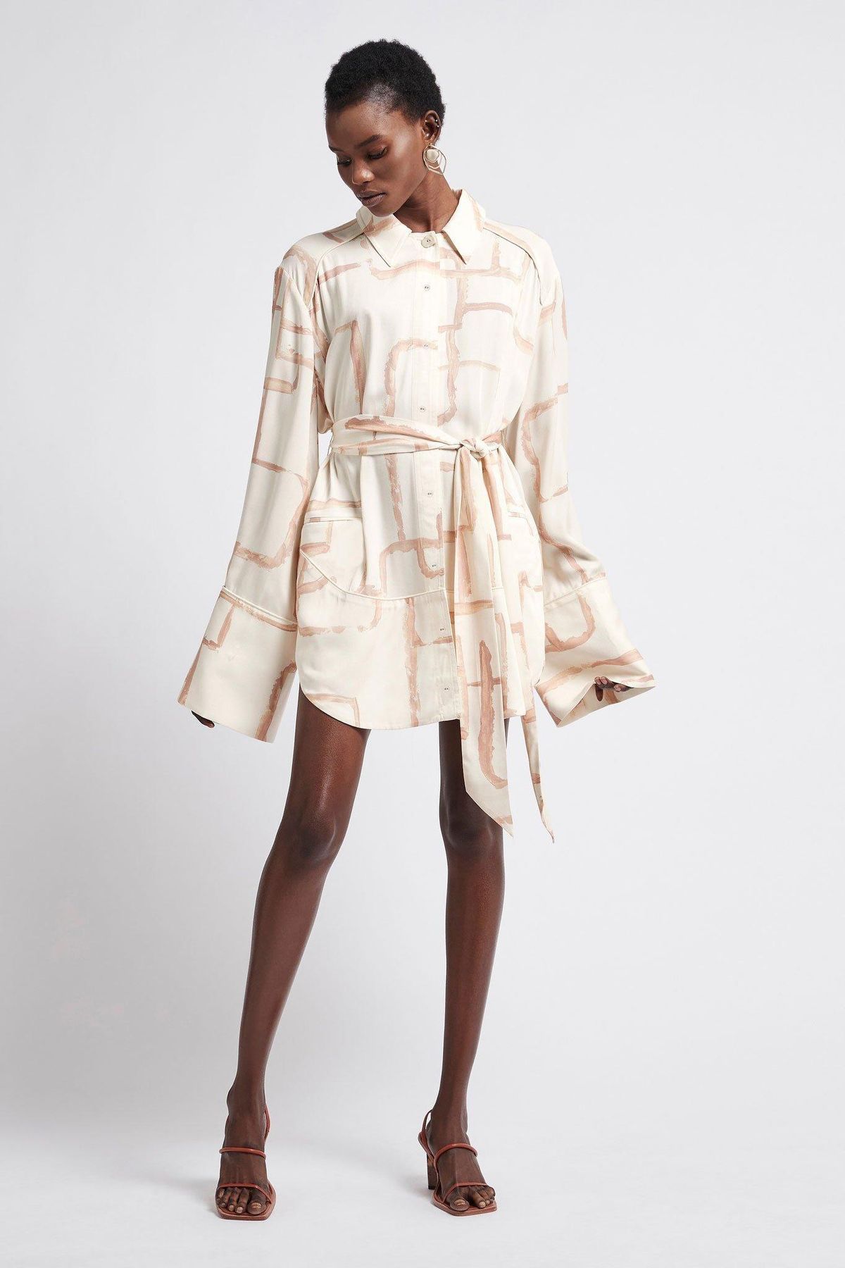 Aje L Espirit Shirt Dress Print Size 6 - Image 1